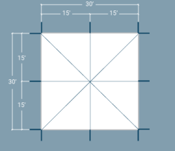 30x30 tent package
